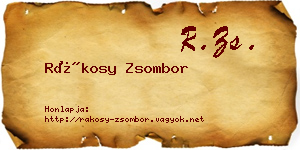 Rákosy Zsombor névjegykártya